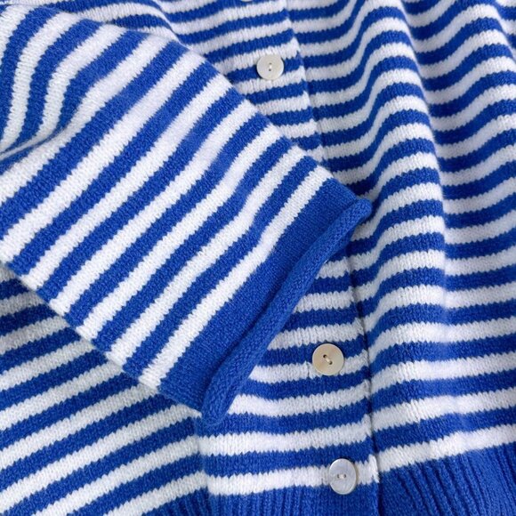 Casual Women's Vivid Style Street Loose Striped Knit Cardigan Sweater - Picture 2 of 10